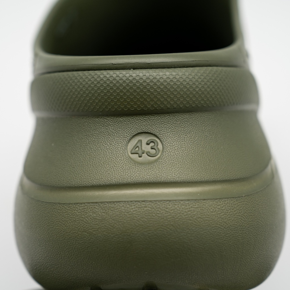 size 43 - Balenciaga Crocs Mule Green Khaki Rubber Slide Sandal Platform - Picture 10 of 12